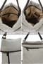 3210 Kyra Women's Cream Beige Cotton Fabric Casual Daily Cross Shoulder Backpack Bag - 4