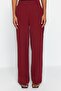 Bordo Wide Leg/Geniş Paça Dokuma Kumaş Pantolon TWOAW22PL0139 - 8