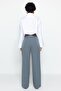 Indigo Yüksek Bel Wide Leg/Geniş Paça Pilili Dokuma Kumaş Pantolon TWOAW21PL0076 - 9