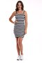 Women's Camisole Thin Strap Striped Summer Saran Knitwear Dress