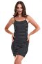 Women's Camisole Thin Strap Striped Summer Saran Knitwear Dress - 3