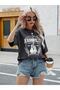 Tennessee Printed Women's Oversize Brown T-shirt - 2