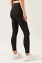 Women's Black High Waist Wide Waistband Tights - 6