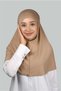 Set of Two Practical Scarves Ready-To-Wear Turban and Hijab Headscarf (XL) - Dark Beige