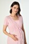Pink Maternity and Maternity Nightgown Set - 2