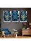 Silver Mirrored Plexiglass Framed Prayer of Abundance Religious Model Triple Mdf Painting Set - 2