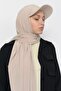 Lycra Shawl with Practical Hat - Dark Cream - 2