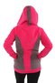 Women's Pink Hooded Zippered Fleece, Pink - Gray Sweatshirt - 5