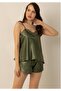 Thin Strap Laced Satin Shorts Set New Season (1 Economical) - 3