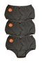Women's Non-marking High Waist Retro Panties 3 Pieces Black