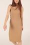Biscuit Twill Lycra Sleeveless Dress - 3