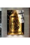 Frameless Vertical Black Background Gold over Black Word-I Tawhid Religious Unbreakable Glass Painting