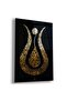 Frameless Vertical Black Background Tulip Motif Religious Unbreakable Glass Painting