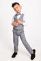 Boy's Suit 3-Button Tuxedo with Vest and Bow Tie - 4