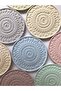 Pack of 2 Patterned Raw Concrete Coasters-Candle Plate - 2