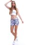 Women's White Digital Print Premium Sea Shorts - 3