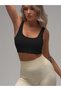 Parina Model Low-cut Super Crop Top Thick Strap Crop Black Color