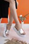 Women's Skin Genuine Leather High Sole Slippers 6237 - 4