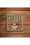 Retro Coffee Time Themed Natural Stone Travertine Coasters Set of 4 - 2