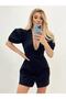 Women's Watermelon Sleeve Satin Look Linen Fabric Mini Dress (Color) - 3