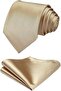 Men's Satin Tie And Handkerchief Set Men's Tie - 2