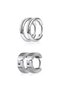 Unisex 316l Stainless Steel Set of 2 Steel Hoop Earrings