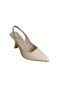 SUMMER Women's Black Nude Matte Fabric 8cm Candlestick Heel Open Back Pointed Toe Heeled Stellto Shoes