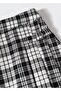 Pleated Plaid Skirt - 7