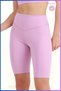 Women's Short Leggings Seasonal Sports Shorts Lilac Color Recovery High Waist Comfortable and Stylish 1070 - 4