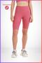 Women's Short Leggings Seasonal Sports Shorts Dusty Rose Gathering High Waist Comfortable And Stylish Bikers 1070 - 3