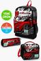 Kids Black Red Anime Car Pattern Pen Holder, Nutrition, 3-Piece School Bag Set GOSET0123747