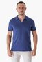 Men's Polo Neck Contrast Line Detailed Cotton Thin Knitwear T-shirt Navy 22sm209 - 3