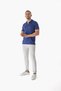 Men's Polo Neck Contrast Line Detailed Cotton Thin Knitwear T-shirt Navy 22sm209 - 6