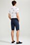 Slim Fit Kemerli Bermuda Şort N4990AZ22SM - 3