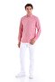 Claret Red Comfort Fit Plain 100% Cotton Buttoned Collar Long Sleeve Casual Oxford Shirt - 4