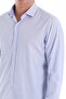 Blue Comfort Fit Striped 100% Cotton Slim Collar Long Sleeve Casual Shirt - 4