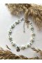 Design pearl glass bead blue anklet - 3