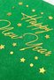 Gilded Christmas Napkin Happy New Year Shiny Printed Star Detailed Green Color 16 Pieces 16x16 Cm - 5