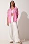 Women's White Velcro Closure Loose Linen Trousers BV00074 - 7