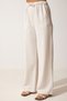 Women's Cream Summer Linen Palazzo Trousers MC00198 - 8