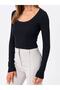 Long Sleeve Crop Top - 2