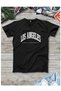 t-shirt black crew neck printed