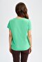 Regular Fit Crew Neck Slogan Printed Short Sleeve 100% Cotton T-Shirt - 5