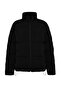 Siyah Unisex Oversize Fit Dik Yaka Suya ve Rüzgara Dayanıklı Şişme Kışlık Mont TMNAW24MO00003 - 6