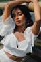 Vivienne White Skirt White Bottom Top Set - 2