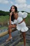 Vivienne White Skirt White Bottom Top Set - 6