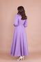 Lilac Double Breasted Collar Long Sleeve Buttoned Cuffed Long Length Belted Dress - 7