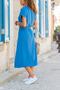 Women's Indigo Pocket Belted Safari Airobin Dress GK-BSTK4045 - 2