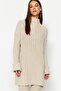 Stone Ribbed Trousers Slit Detailed Knitwear Bottom-Top Suit Twoaw24Au00013 - 3