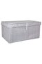 صندوق رمادي مخطط بغطاء ميجا - 60x40x30 - 2